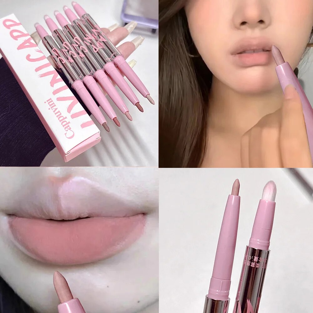 Lip Tint Korean - Matita per labbra nude con pennello